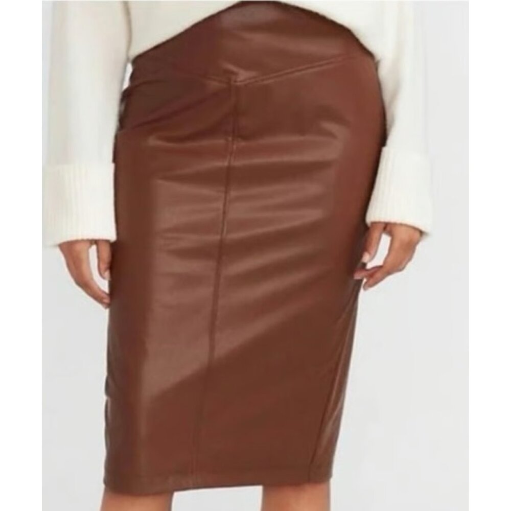 NWT - High-waisted Faux Leather Pencil Skirt